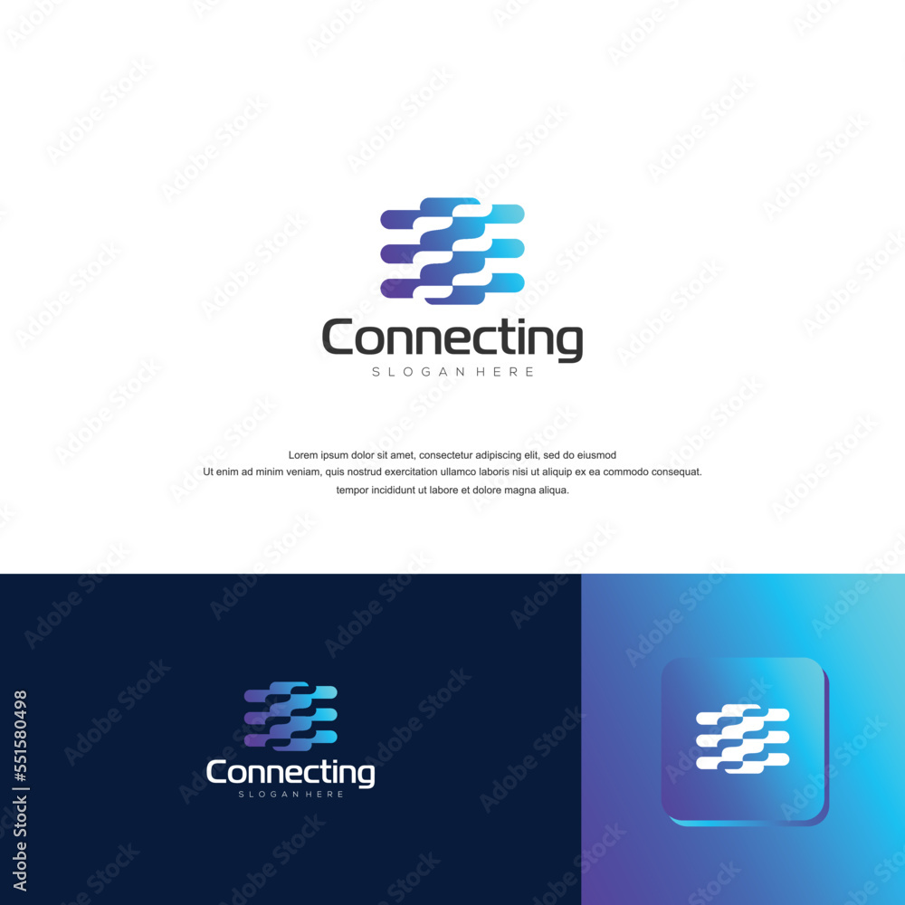 Vector logo design template. Tech sign art Vector logo design template. Tech sign art