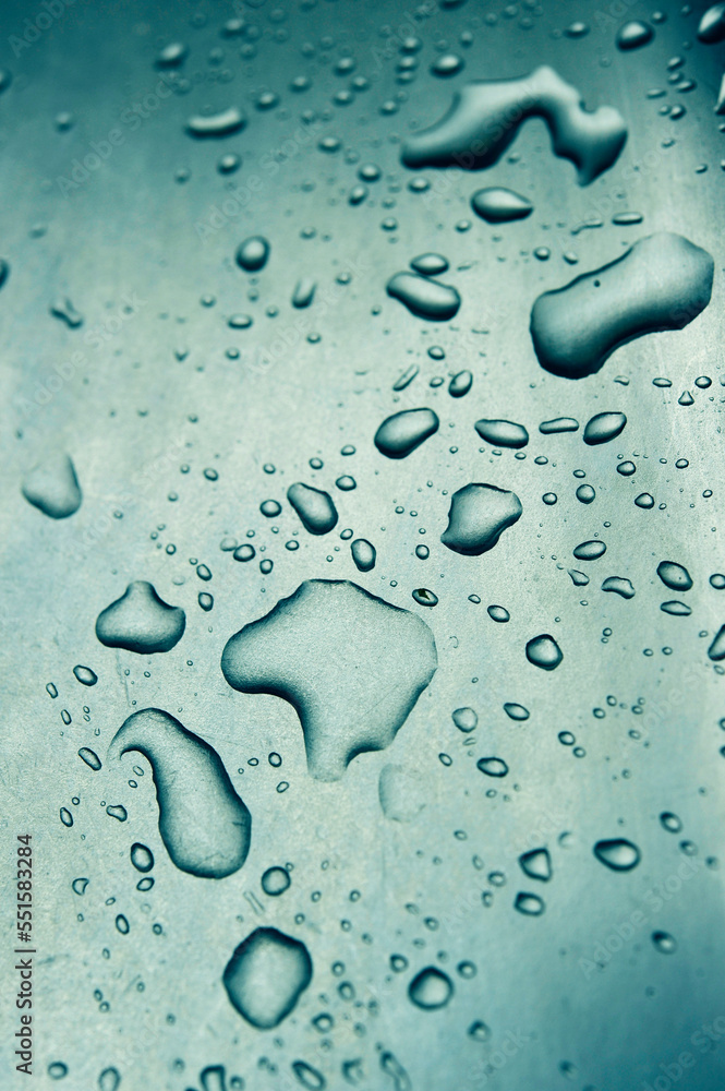 drops of water on metal drops of water on metal