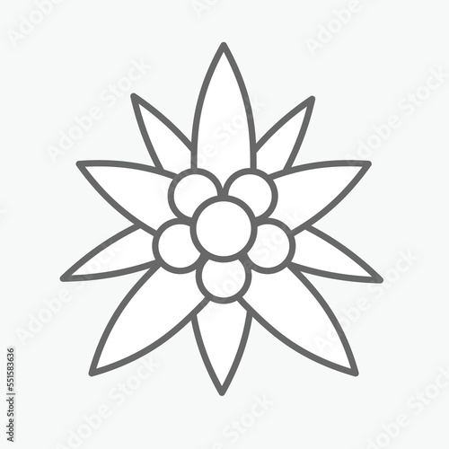 edelweiss flower symbol alpinism alps germany swiss austria logo