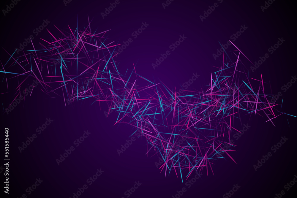 Digital geometric blue lines streams visual technology concept. Abstract scientific background Digital geometric blue lines streams visual technology concept. Abstract scientific background