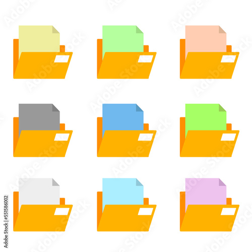 Folder icon in filled line style, use for website mobile app presentation Folder icon vector illustration in blue style for any projects, use for website mobile app presentation
