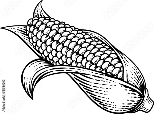 Corn Vegetable Vintage Wood...