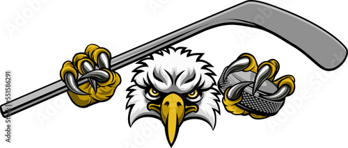 Canvas Print Eagle Ice Hockey Player Animal Sports Mascot