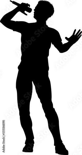 Singer Pop Country or Rock Star Silhouette photo