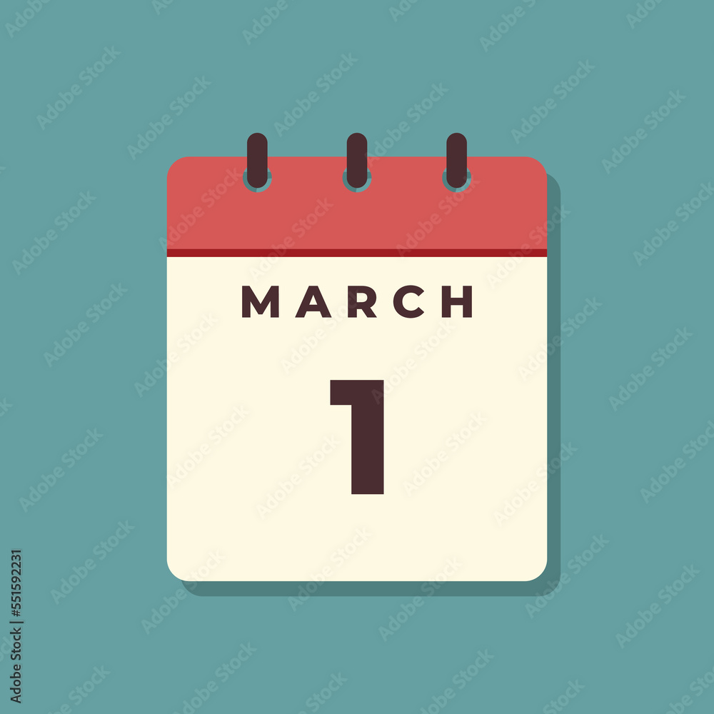 March Calendar Icon Vector Template March Calendar Icon Vector Template