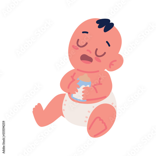 baby with feeding bottle