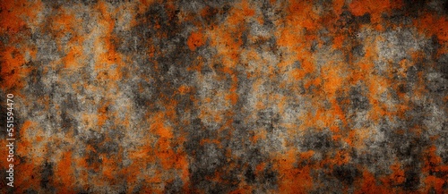 A Grungy Orange And Grey Background With A Black Border, Extraordinary Abstract Texture Background Wallpaper. Graphic.