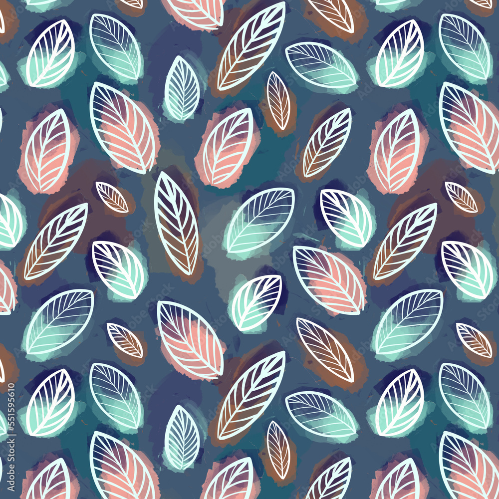 leaves seamless pattern leaves seamless pattern