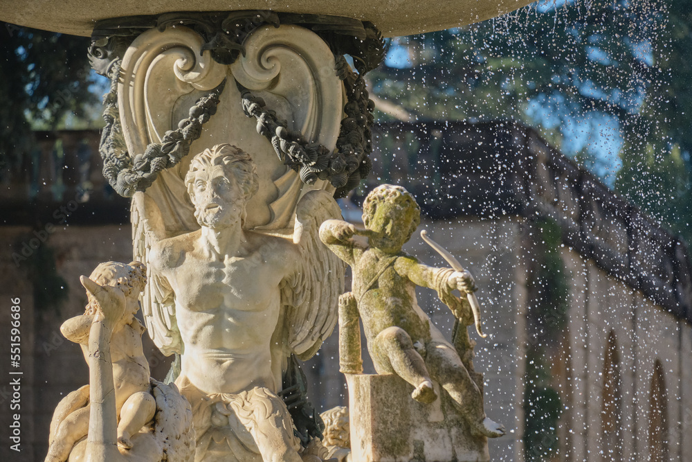 Artichoke Fountain detail in Boboli garden Artichoke Fountain detail in Boboli garden