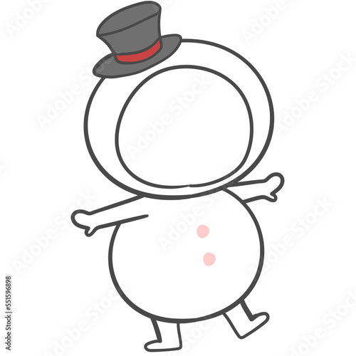 눈사람 얼굴 합성용 일러스트