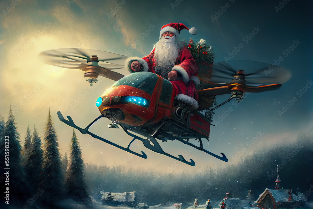 Santa drone top