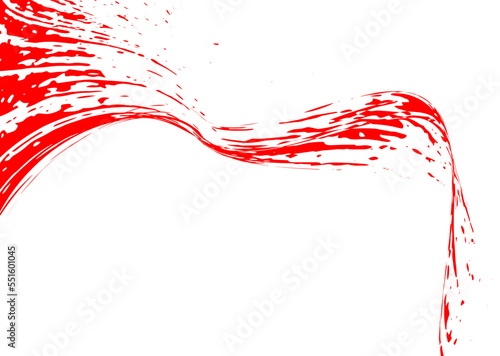 Strokes in different directions of red paint on a white background. Graffiti element. Design template for the design of banners, posters, booklets, covers, magazines. EPS 10