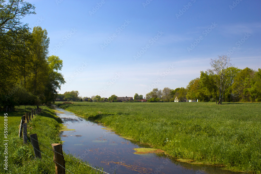 German countryside landscape, Lower Rhine Region, Germany