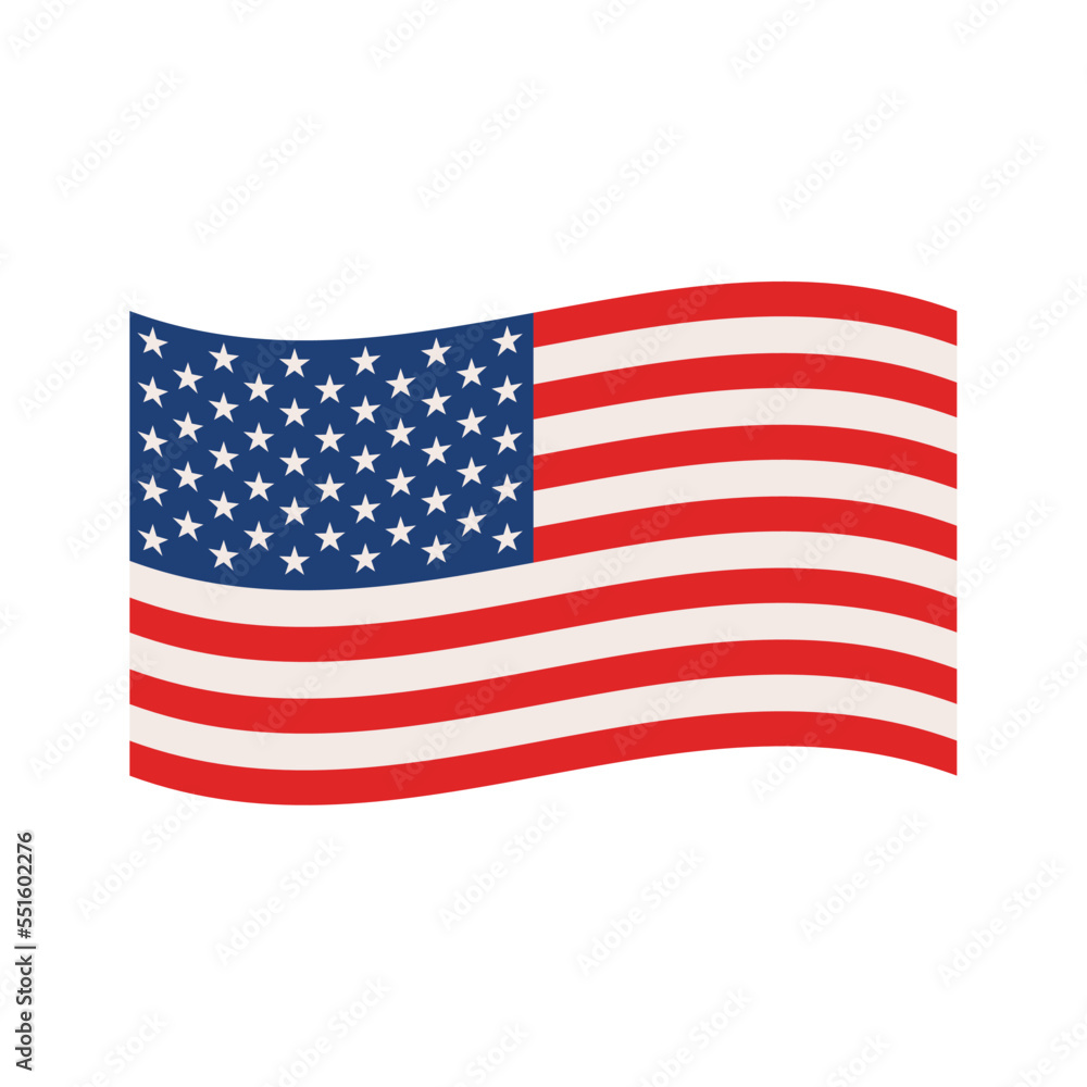 waving United States of America flag