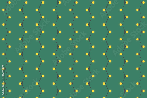curtain of glowing chrismas tree lights- vector illustration - vector illustration
