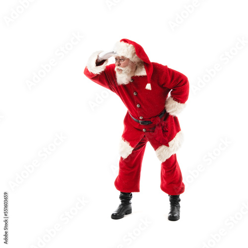 Santa Claus standing isolated on white