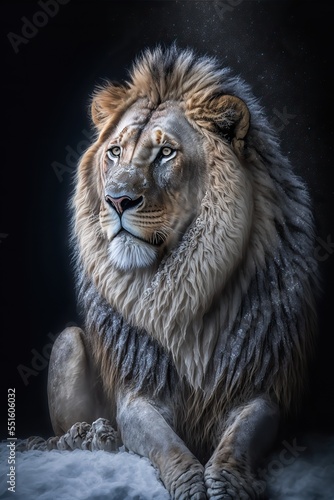 Lion portrait close up 