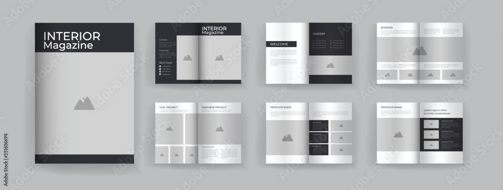12 page interior magazine template minimalist design 12 page interior magazine template minimalist design