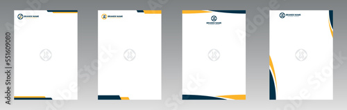 Set of Modern Business Letterhead Design Template, Abstract Design, Corporate Business - Letterhead Template, Multipurpose, elegant concept - Vector EPS file