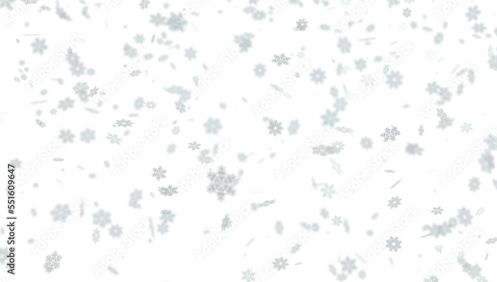 Winter with snow in transparent background.