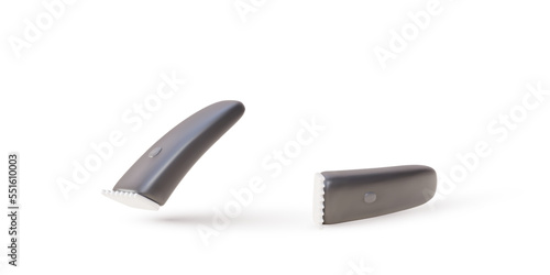 3d realistic two electric hair clippers. Vector illustration.