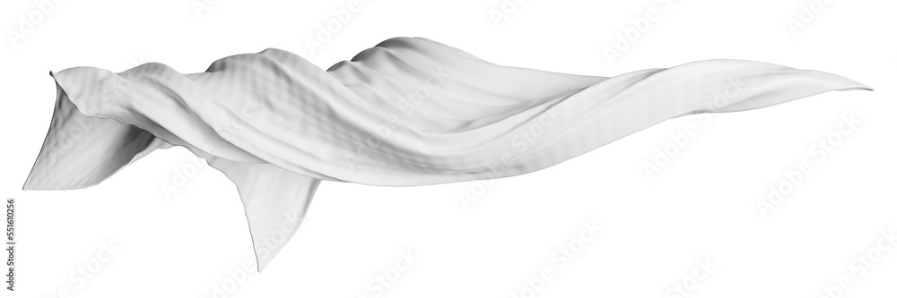 White wave, cloth. 3d rendering. White wave, cloth. 3d rendering.