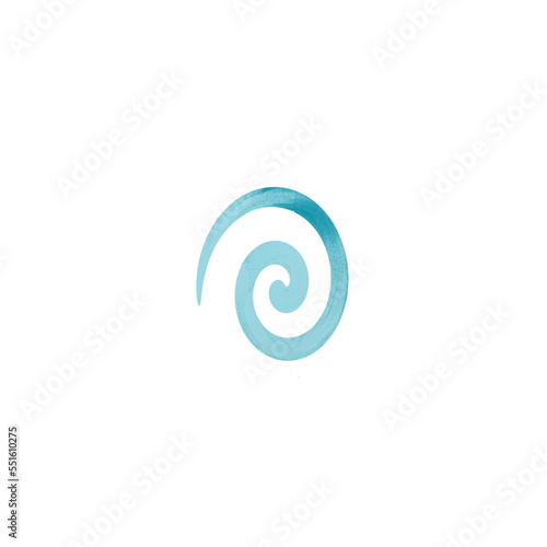 Blue gradient spiral