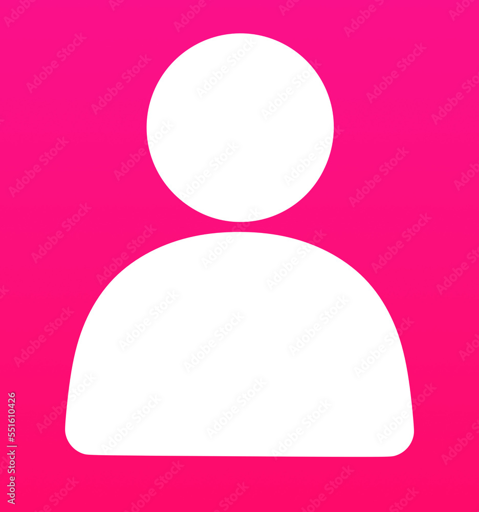 Obraz premium White portrait graphic with pink background