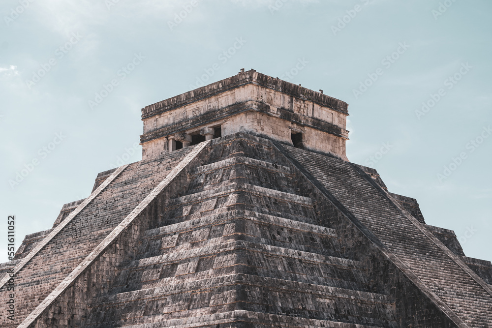 Pyramid of Kukulcan in the Chichen Itza Archaeological Zone.