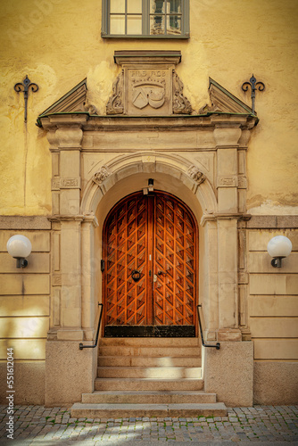 Stockholm Gamla Stan Arched Wooden Door