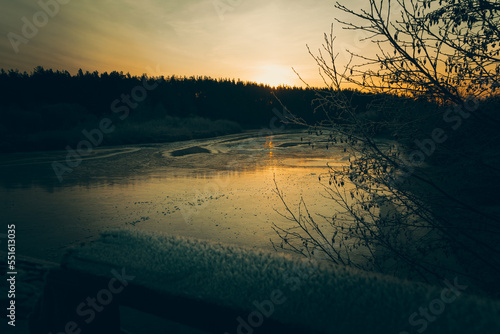 sunrise over the lake