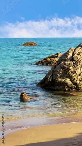 CRETE ISLAND, GREECE. Xerokambos beach. Xerokambos is a sandy beach located in the southeast of Crete, in the area of Lassithi, away from large settlements.
 photo