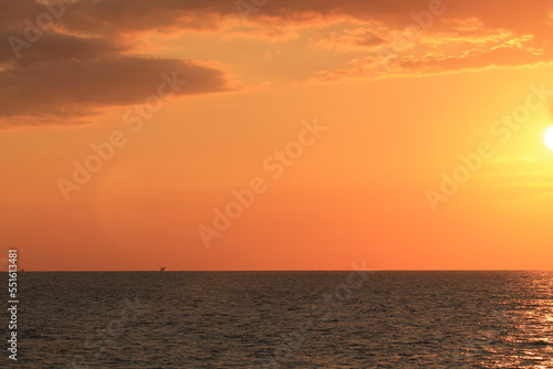 Sunset by the sea. © Jacek