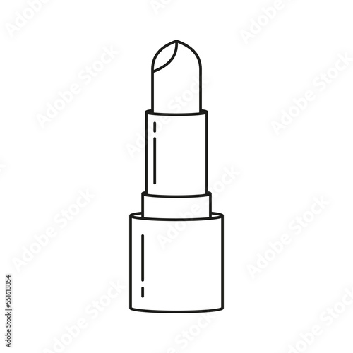 Lipstick linear icon. Thin line pomade symbol. Vector illustration. Editable stroke.