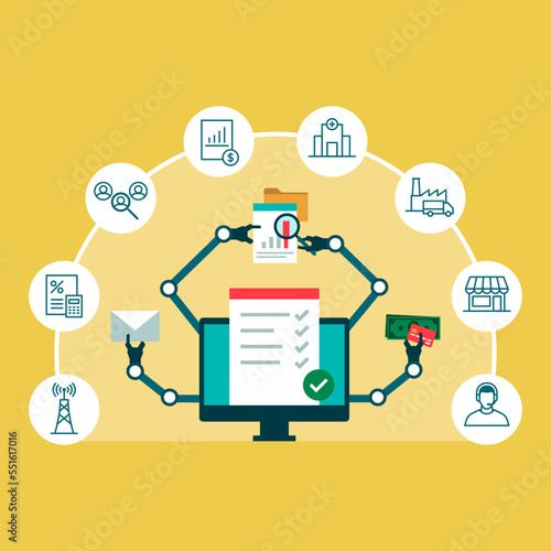 RPA robotic process automation concept