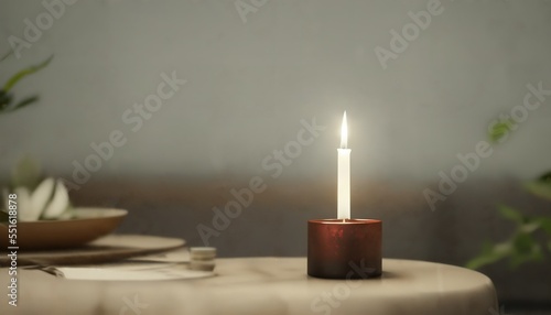 Chill candle background generative ai