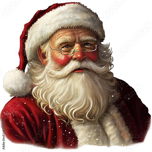 santa claus with christmas tree