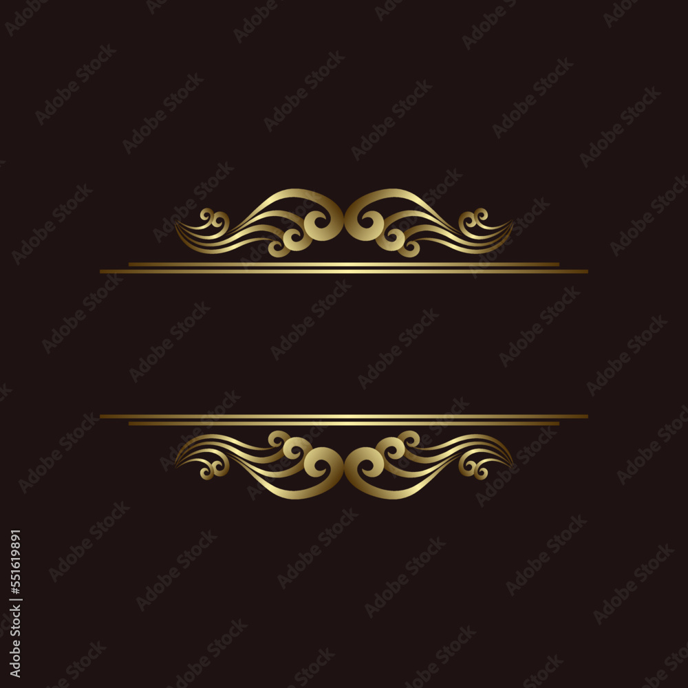 golden frame on black background golden frame on black background