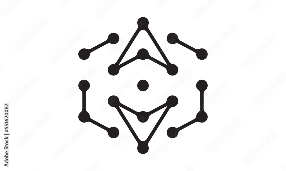 molecule logo vector. connection technology icon design molecule logo vector. connection technology icon design