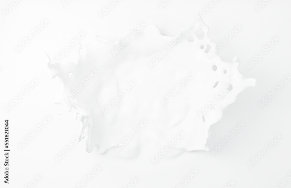 White Milk splash on clean background for mock up. Liquid white cream ...