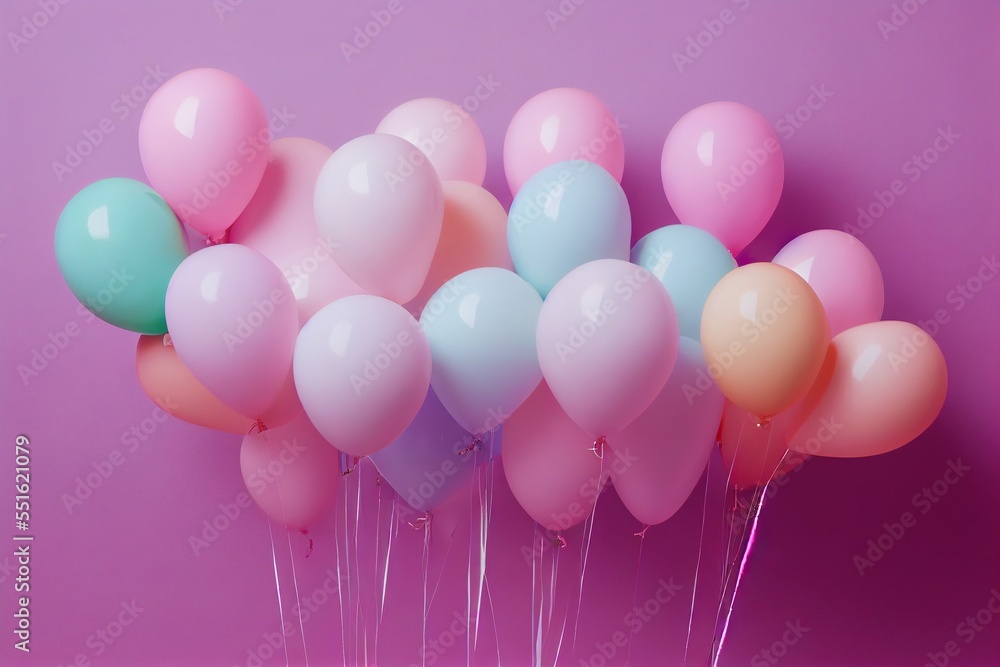 pink and yellow party balloons