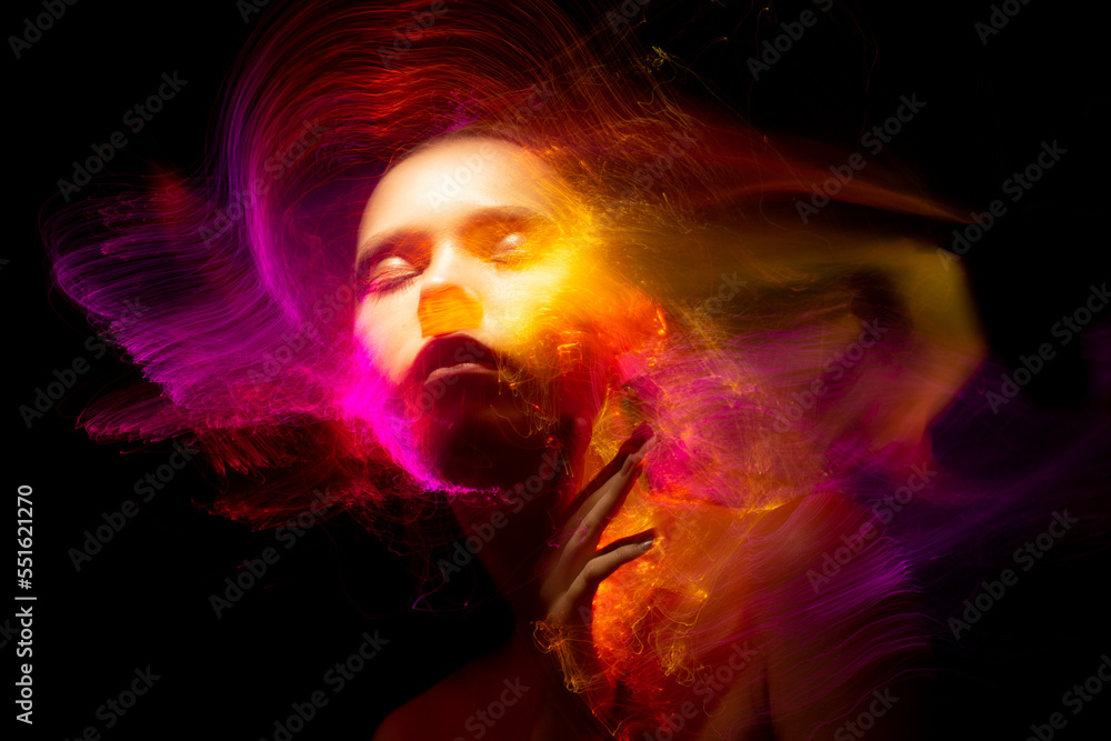 lightpainting portrait, new art direction, long exposure photo without photoshop, light drawing at long exposure lightpainting portrait, new art direction, long exposure photo without photoshop, light drawing at long exposure