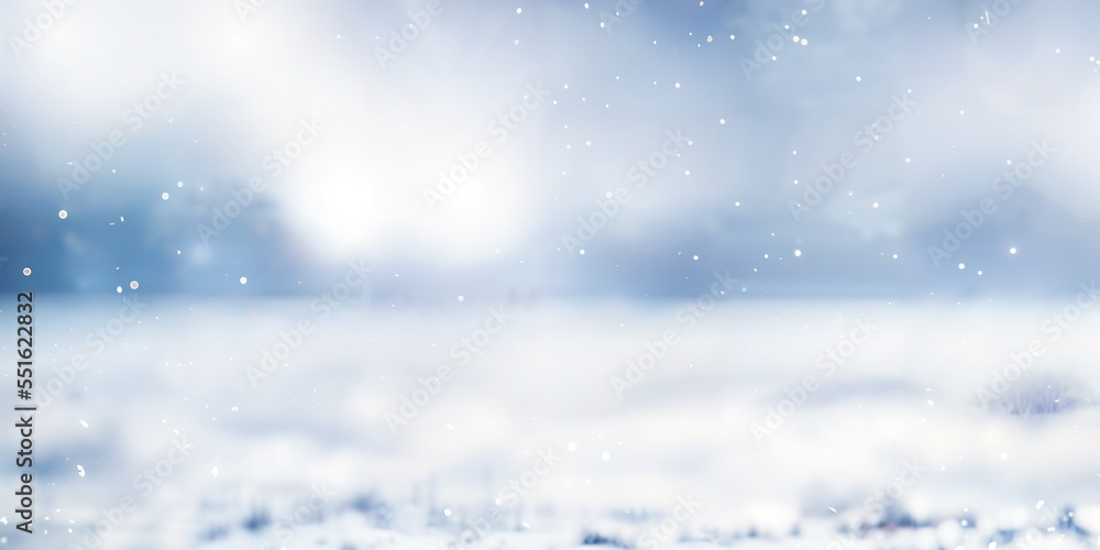 abstract bokeh winter background generative ai