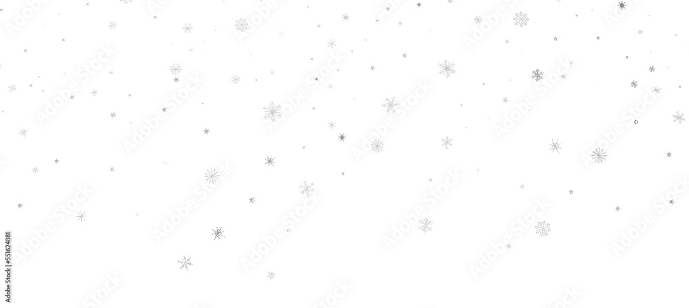 Snowflakes Falling On Snow - Winter Banner Snowflakes Falling On Snow - Winter Banner