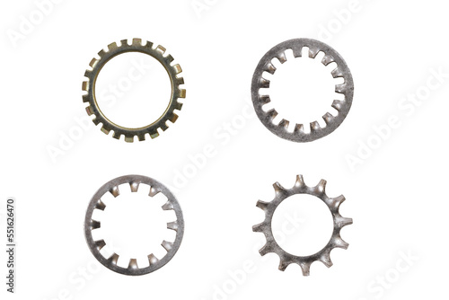 Picture of different serrated washer styles