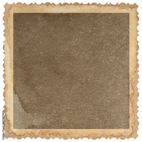 Obraz na plátně PNG Vintage photo frame. Used paper card isolated