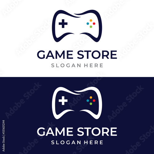 Game stick or gamepad creative design template logo,joystick.Logo for game shop .game company. video game. game online.