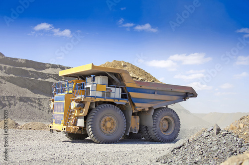 Large quarry truck at work