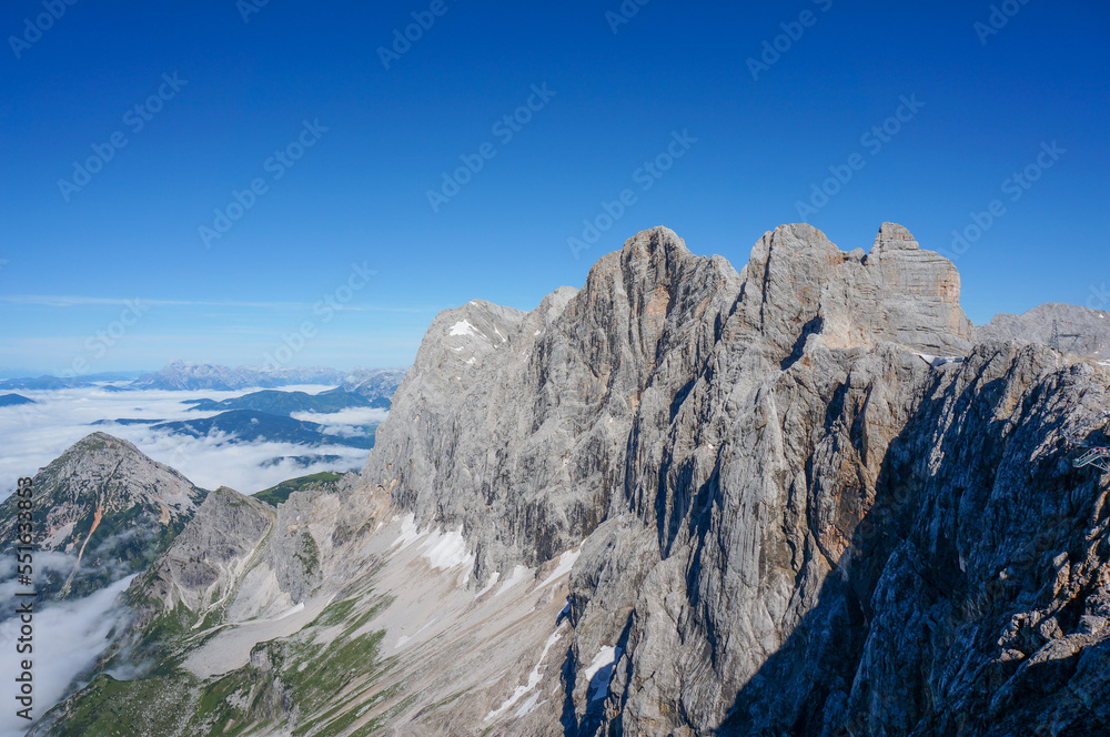 Amazing austrian mountain view at Dachstein. The highest mountain in upper austria and styria. 