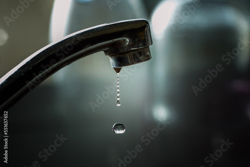 water flowing from faucet